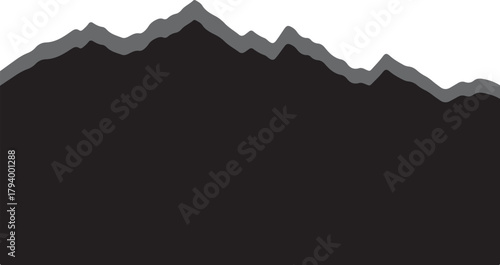 Mountain Silhouette Vector – Minimal Landscape Illustration for Nature and Outdoor Design