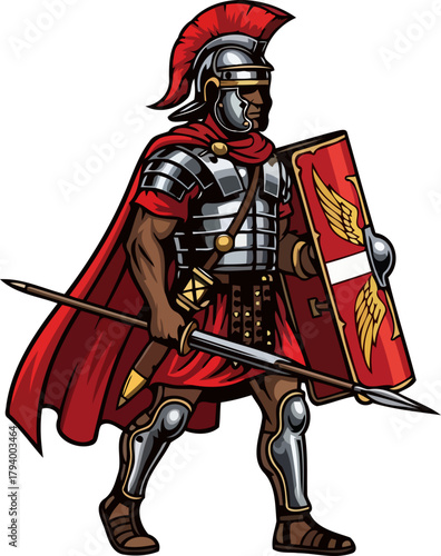 centurions iron will advancing with ancient romes enduring military might, isolated on transparent background