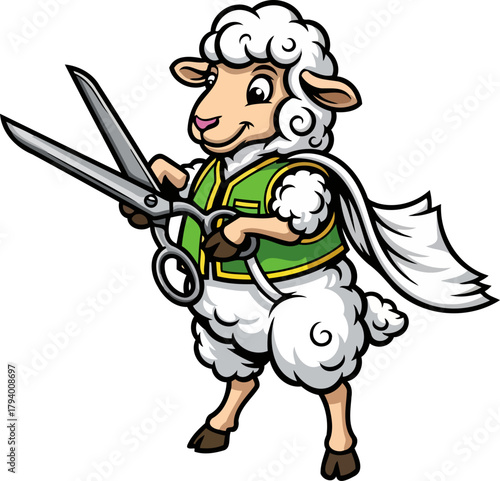nimble sheep craftsman expertly shapes ideas, delivering tailored creative solutions, isolated on transparent background