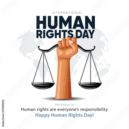 international Human Rights Day.  abstract vector Illustration design.