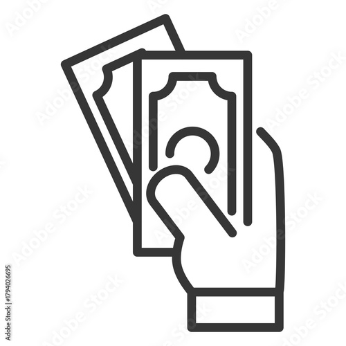 Payment Illustration with Outline Style Variation