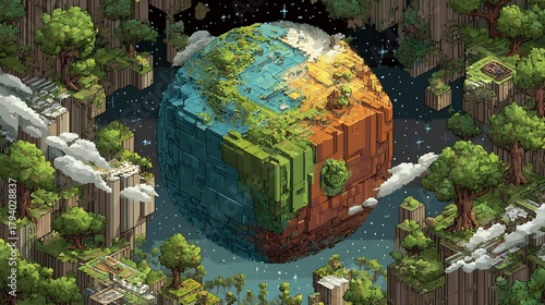 pixel style fantasy world appearance