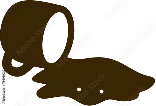 vector illustration of a cartoon Cute coffee cups