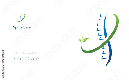 SpineCare Logo – Natural Wellness and Chiropractic Healing Symbol