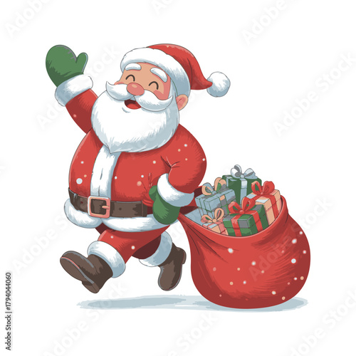 santa claus on a sledge