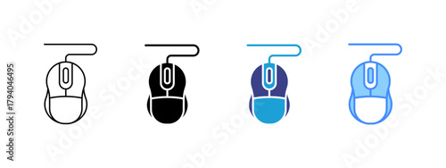 Mouse  icon set multiple style collection