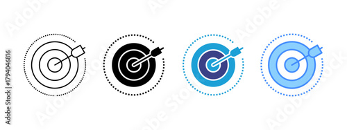 Target icon set multiple style collection