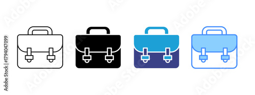 Bag icon set multiple style collection