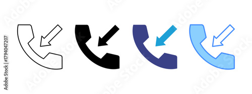 Phone Call   icon set multiple style collection