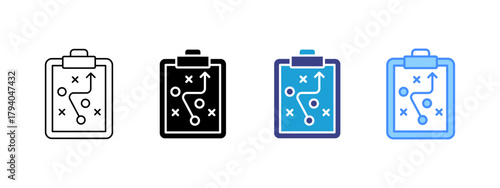 Strategy   icon set multiple style collection