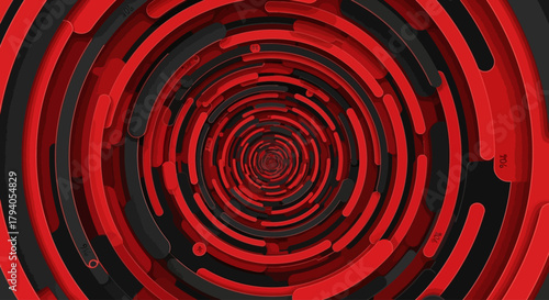 Layered Circular Vortex Black Friday Vector Background