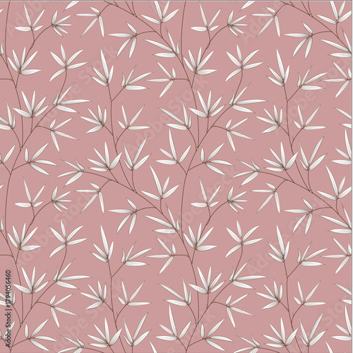 vector seamless pattern with bamboo