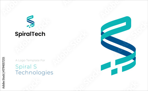 SpiralTech Logo – Dynamic Letter S for Modern Technology Solutions