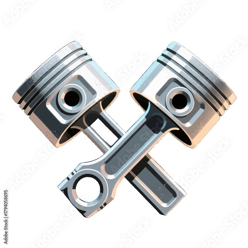 Crossed Pistons and Connecting Rod Mechanism