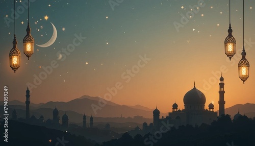 ramadan kareem style editable template background minimalist and islamic style eid mubarak iftar party.