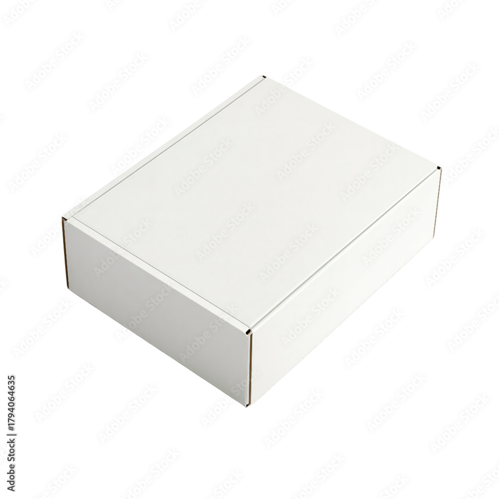 Naklejka premium Open white cardboard box