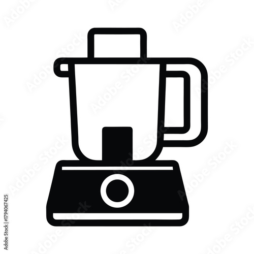 Food Processor Outline Vector Illustration
