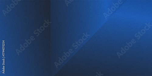 Luxurious blue background with grainy texture. Abstract glowing background modern concept. Minimalist futuristic geometric.