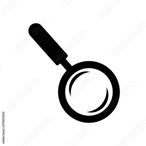 Magnifying glass icon, , symbolizing search, discovery, and analysis