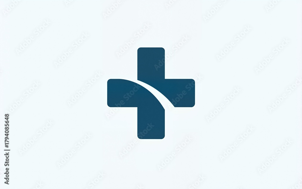 Fototapeta premium Modern professional logo cross in pharmacy industry. High quality