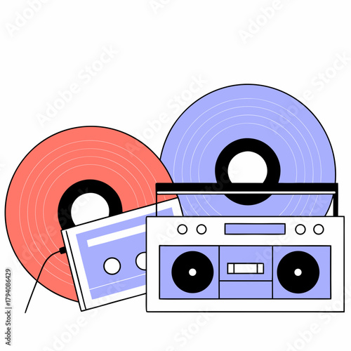 retro audio cassette