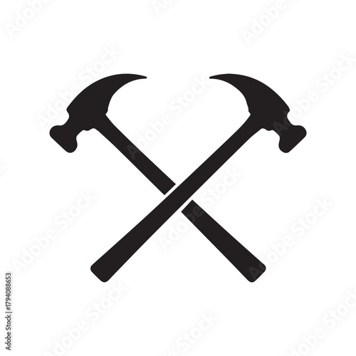 Crowned Crossed Hammer Logo Representing Leadership Mastery and Excellence