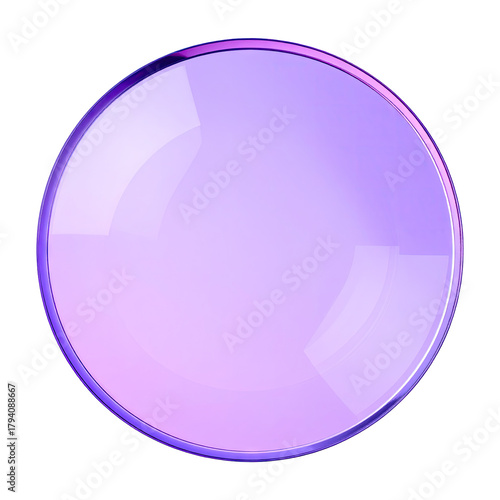 Luminous sphere, light lavender gradient, glossy sheen