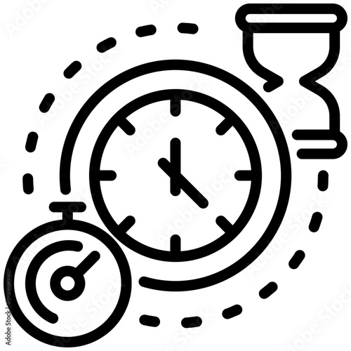 time icon isolated on white background. vector illustration icon for time work management