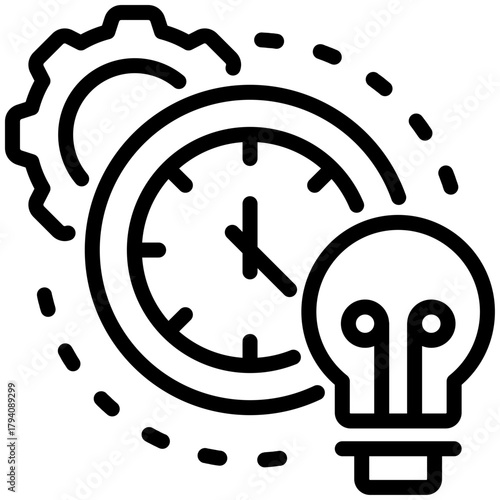 efficient icon isolated on white background. vector illustration icon for time work management