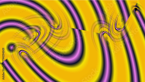 Colorful Abstract Psychedelic Wave Pattern with Vivid Gradient Lines  