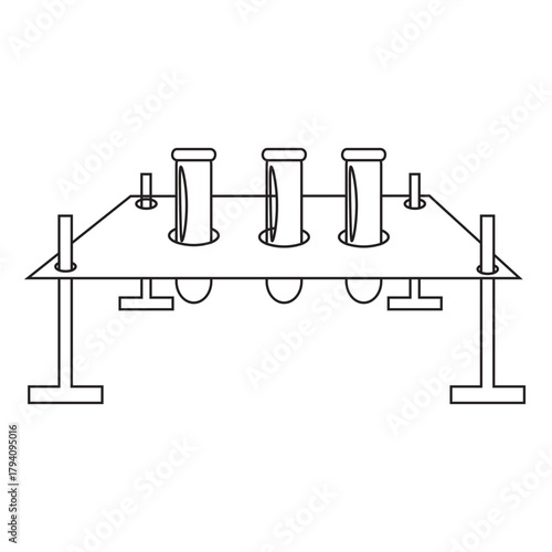 test tube rack line icon 
