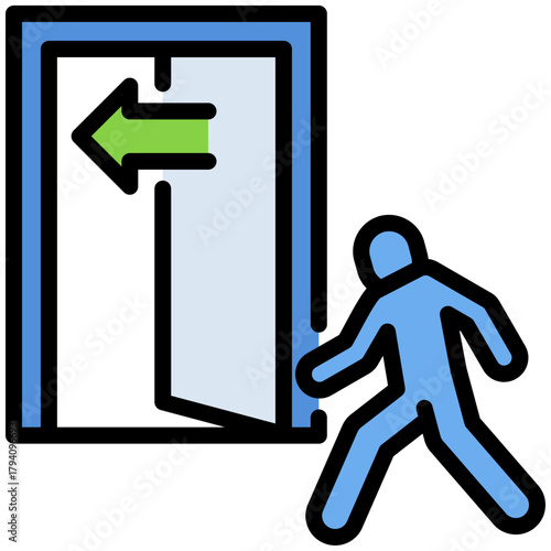 exit icon isolated on white background. vector illustration icon for  business brokerage