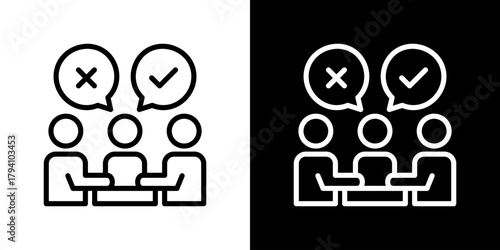 Choice  Icon Set. Clean Line Design With Light And Dark Versions For Versatile Use. 