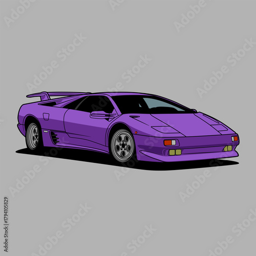 Cartoon Car Vector Illustration. Separated layers, easy to edit.