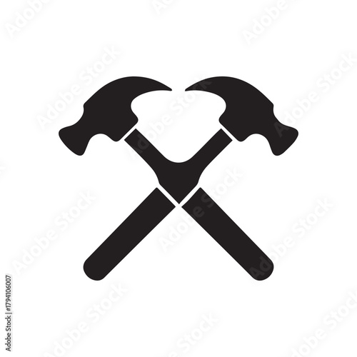 Star Center Hammer Symbol Representing Mastery Precision and Industrial Power