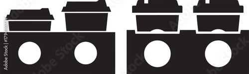 Coffee cup carrier silhouette