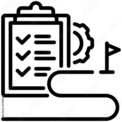 plan icon isolated on white background. vector illustration icon for business and marketing strategy