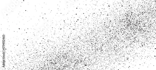 Distressed grunge background texture with grainy dust overlay dot line grunge texture dust noise black and white texture vector. Distressed overlay texture