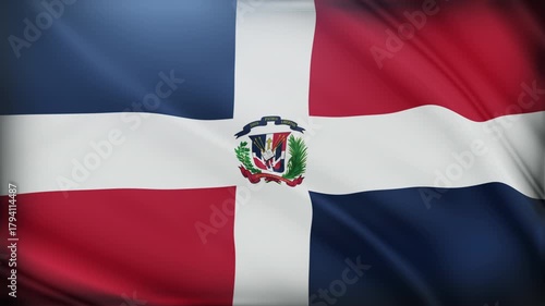 Waving dominican republic flag, perfect for cultural events, travel blogs, sports, education, and national celebrations visual content needs.