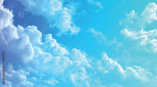 Beautiful bright blue sky with light airy white clouds white clouds over blue sky. White cloud on blue sky