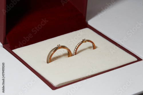 wedding rings in a box