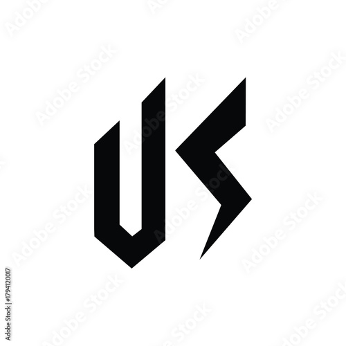 Free Download VS monogram logo design letter text name symbol monochrome logotype alphabet character simple logo - GFXLoad