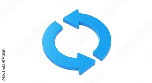 Free Download Bright blue circular arrows illustrate a concept of renewal or cycle - GFXLoad