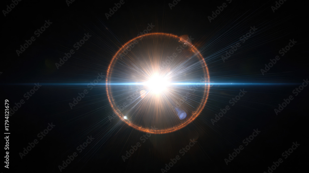 Obraz premium Cosmic Lens Flare — Abstract Space Light Effect