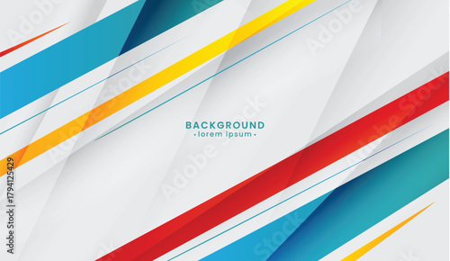 Abstract background with colorful diagonal lines on white. Suitable for design projects, presentations, and digital backgrounds. Perfect for modern concepts.