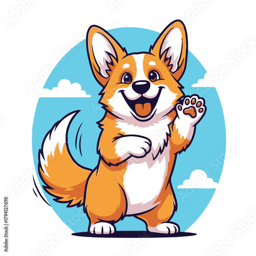 dog stand cartoon cute