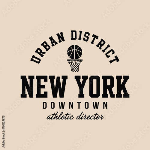 New York Downtown Basketball Graphic Design