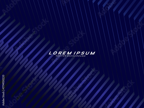 Premium background design with diagonal dark blue stripes pattern. Vector horizontal template for digital lux business banner, contemporary formal invitation, luxury voucher, prestigious gift certific