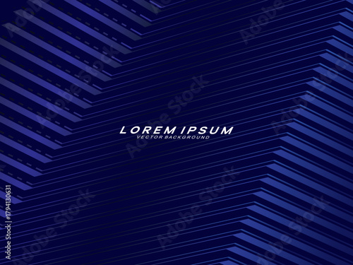 Premium background design with diagonal dark blue stripes pattern. Vector horizontal template for digital lux business banner, contemporary formal invitation, luxury voucher, prestigious gift certific