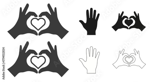 Collection of film clapperboards in black and white arranged in a grid pattern